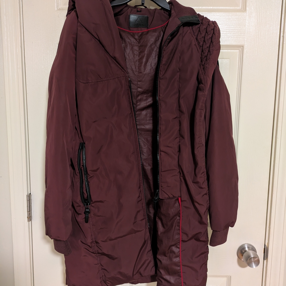 Women's Burgundy Quilted Jacket